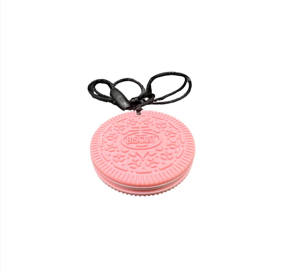 Silicone Sensory Cookie Chew Pendant Necklace
