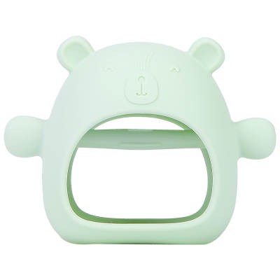 Powder green colored mitt.