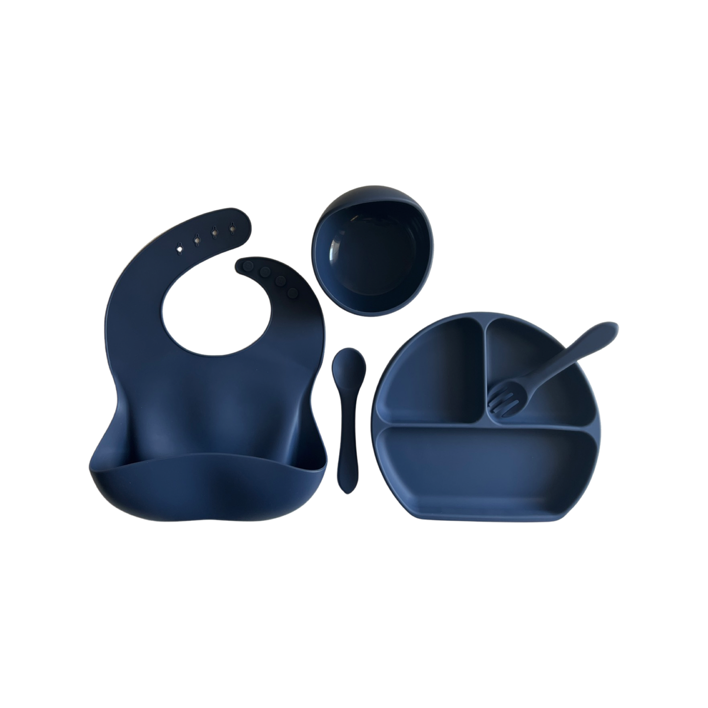 5 Piece Silicone Baby & Toddler Suction Feeding Set