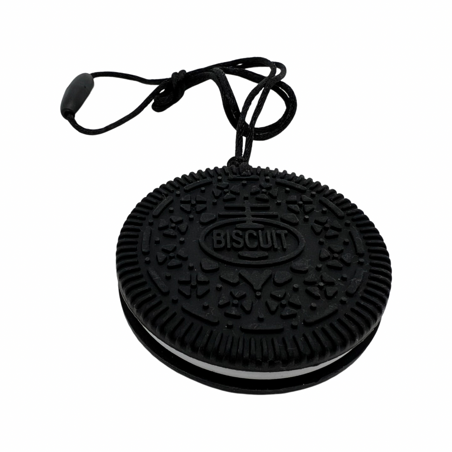 Black Silicone cookie Chewy necklace for children & Adults