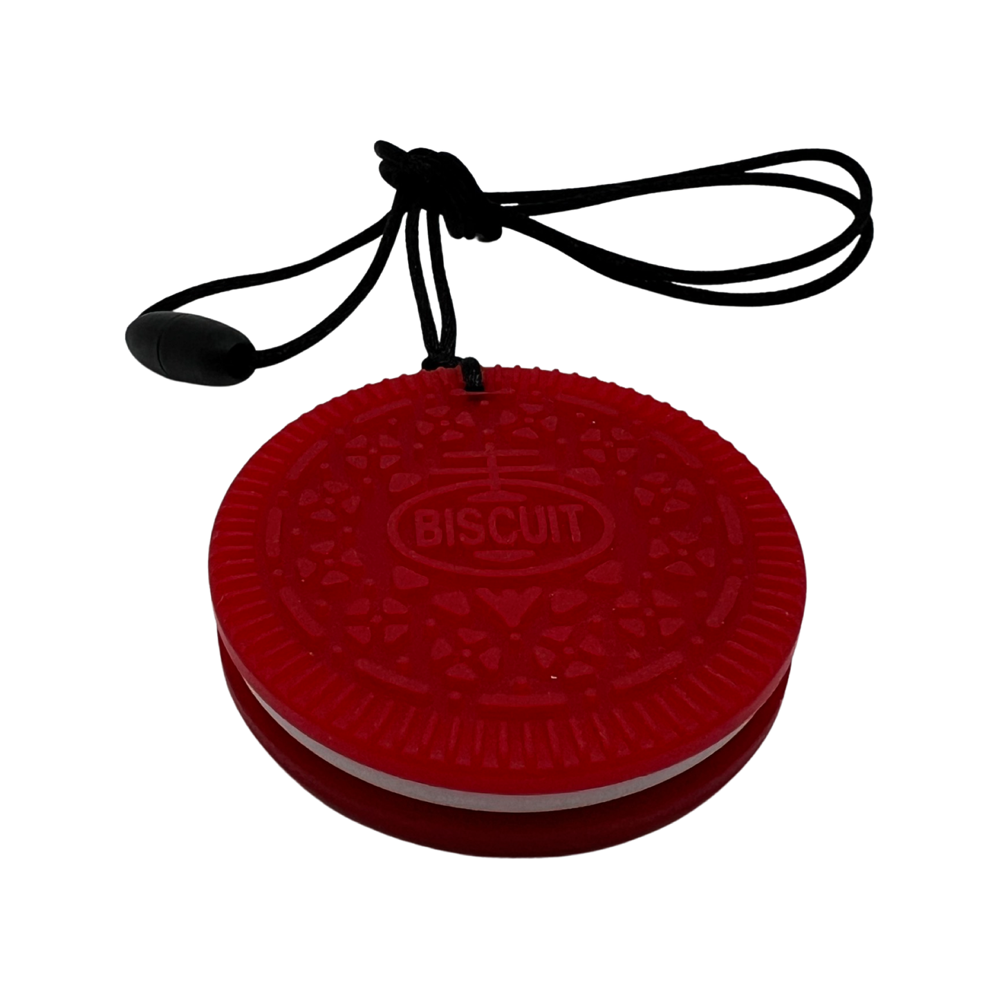 Red silicone cookie chewy sensory necklace