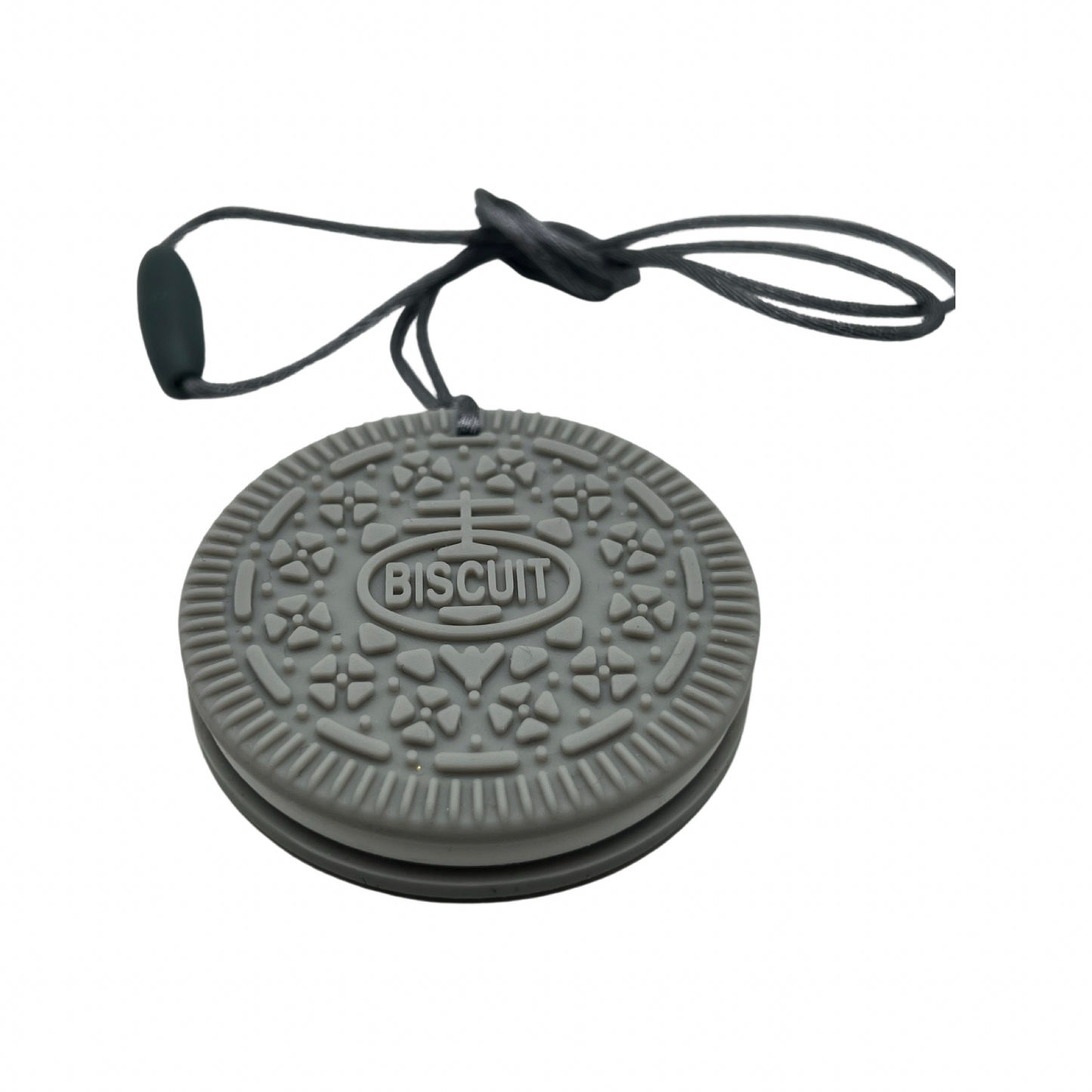 Grey Silicone Chewy necklace for children & Adults