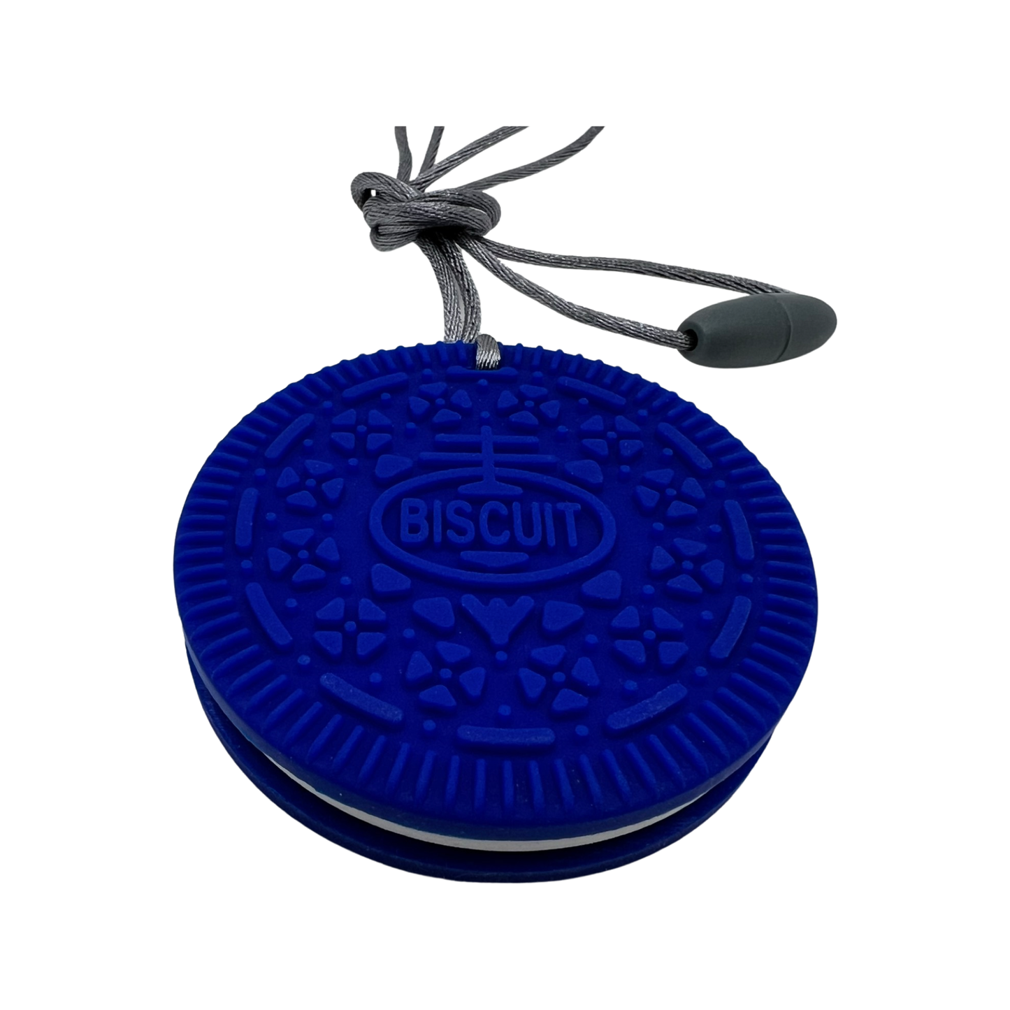 Blue Silicone cookie Chewy necklace for children & Adults