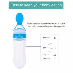 Squeezing Spoon Feeding Baby Bottle