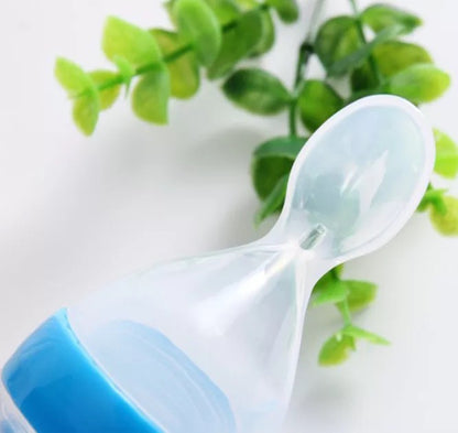 Baby Silicone Squeeze Bottle Spoon Feeder